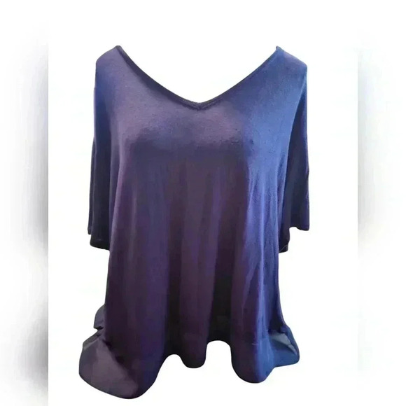Simply Vera Vera Wang Purple Sheer Tunic Top Size XL - Picture 1 of 8